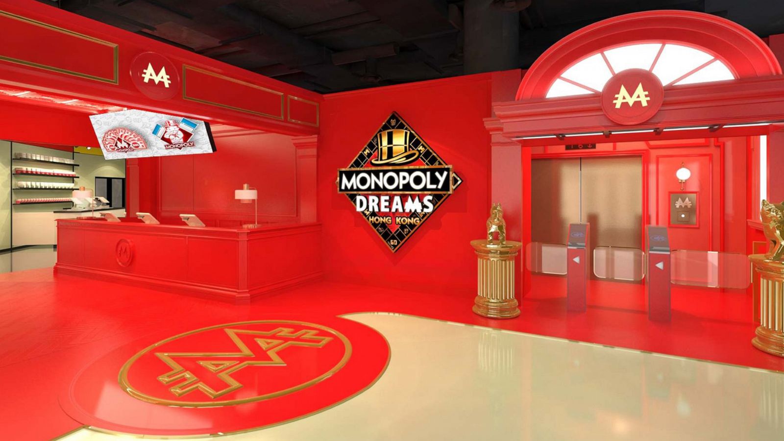 PHOTO: The entrance to Monopoly Dreams, a Monopoly-themed attraction scheduled to open at a shopping center complex in Hong Kong in 2019, is pictured in an undated handout photo.