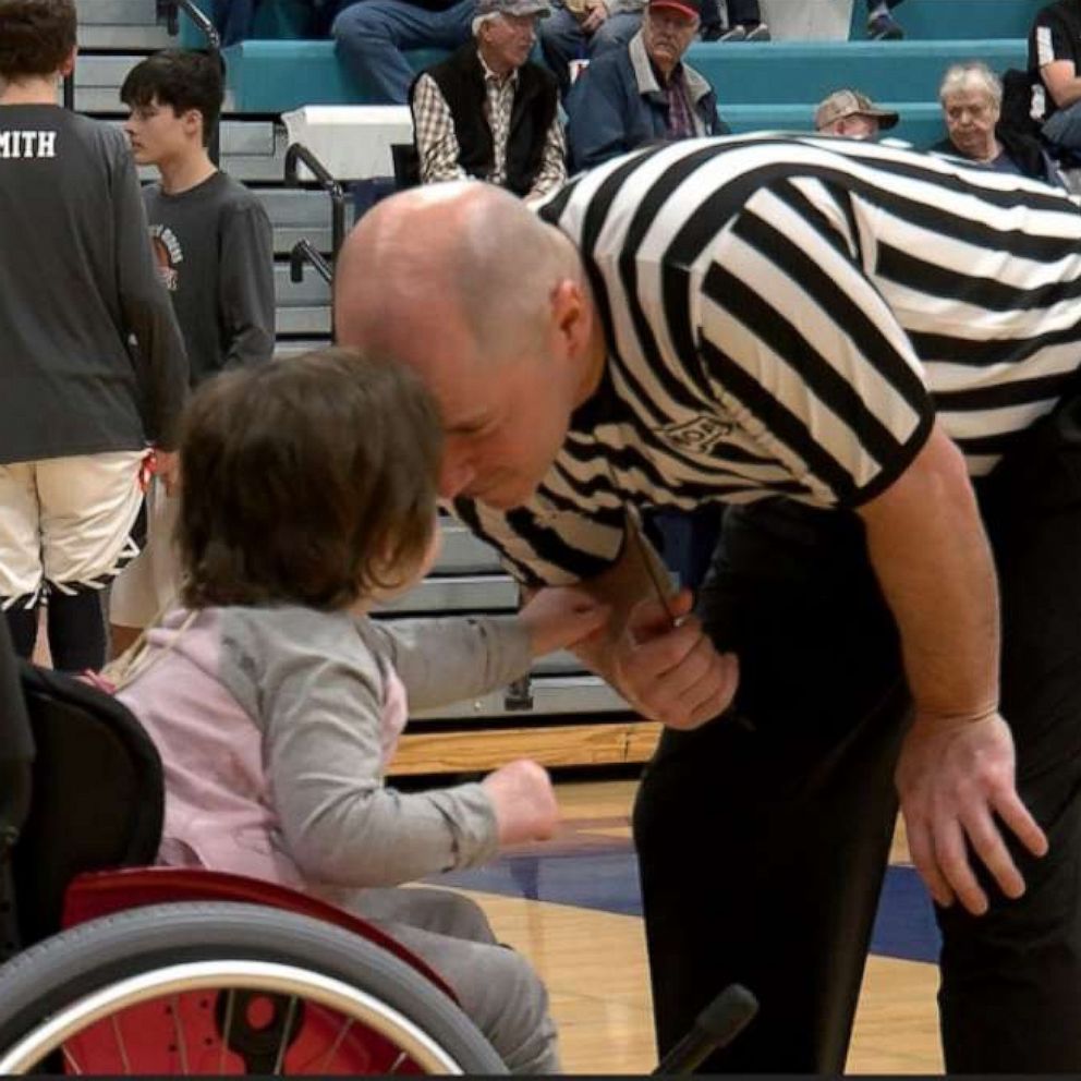 VIDEO: Girl goes to first basketball game after bone marrow transplants 