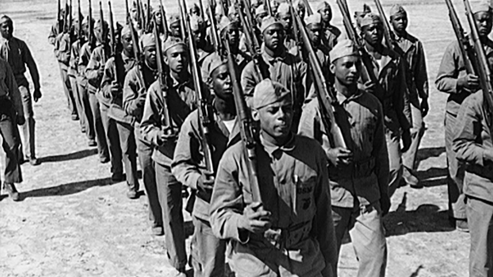 PHOTO: The Montford Point Marines, an all-Black, North Carolina-based unit, were the United States' first Black marines.