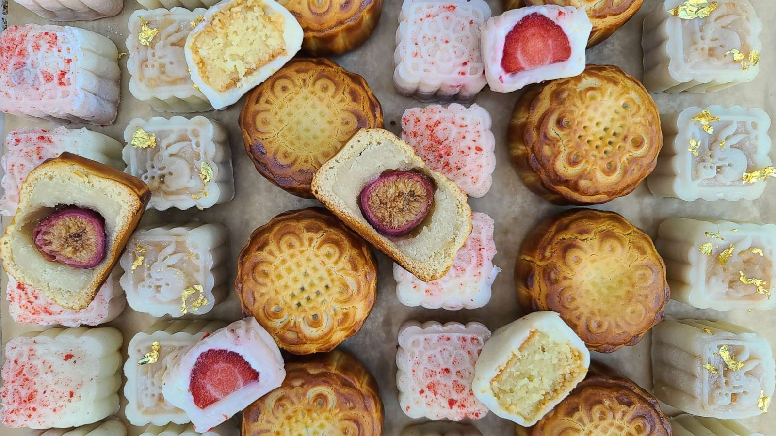 PHOTO: Mooncakes made for Mid-Autumn Festival by pastry chef Clarice Lam at Kimika in New York City.