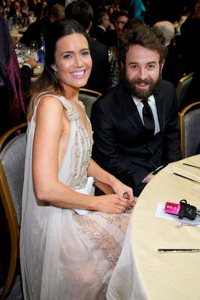 PHOTO: Mandy Moore and Taylor Goldsmith attend the 27th Annual Critics Choice Awards at Fairmont Century Plaza on March 13, 2022 in Los Angeles.