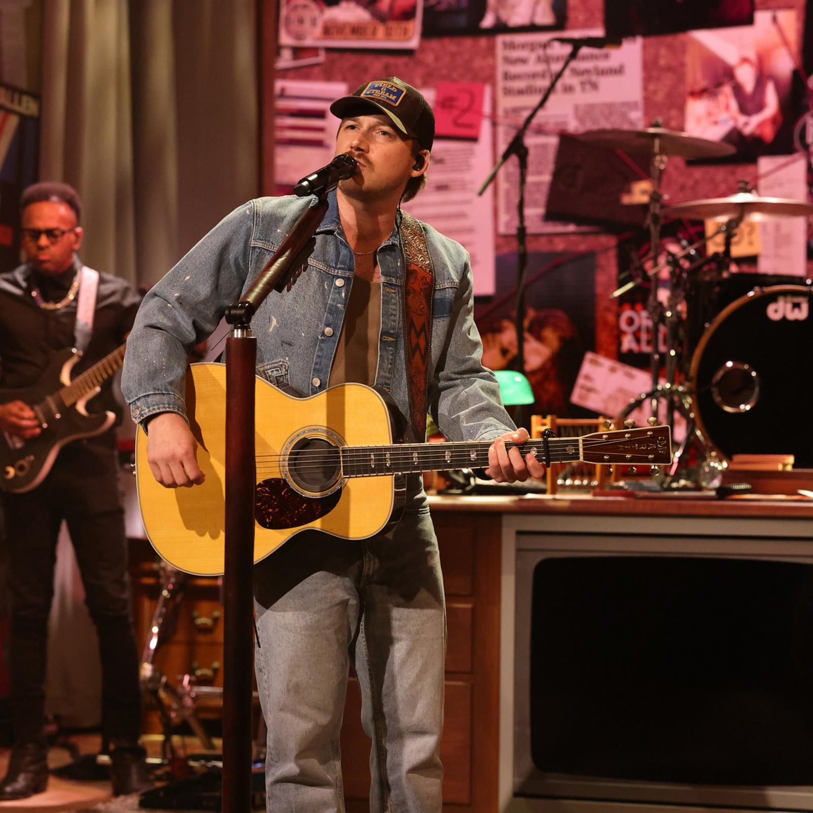 PHOTO: In this March 29, 2025, file photo, Morgan Wallen performs "I'm the Problem," on SNL, in New York.