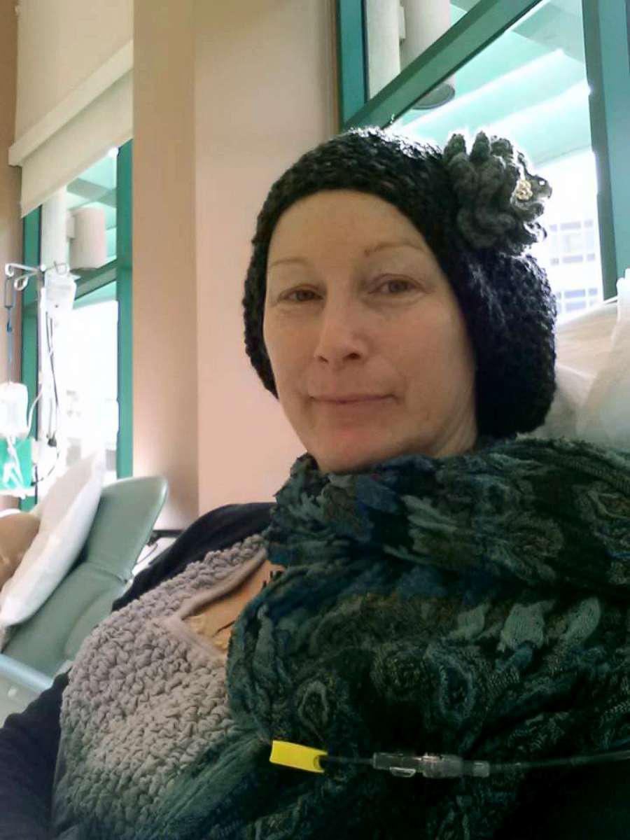 PHOTO: Morganne Delain undergoing chemotherapy in 2013. 