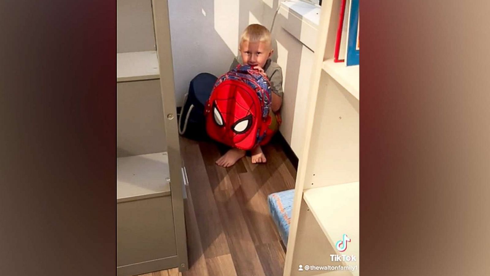 PHOTO: Cassie Fisher's son Weston, 5, practices an active shooter drill at home before starting the school year.