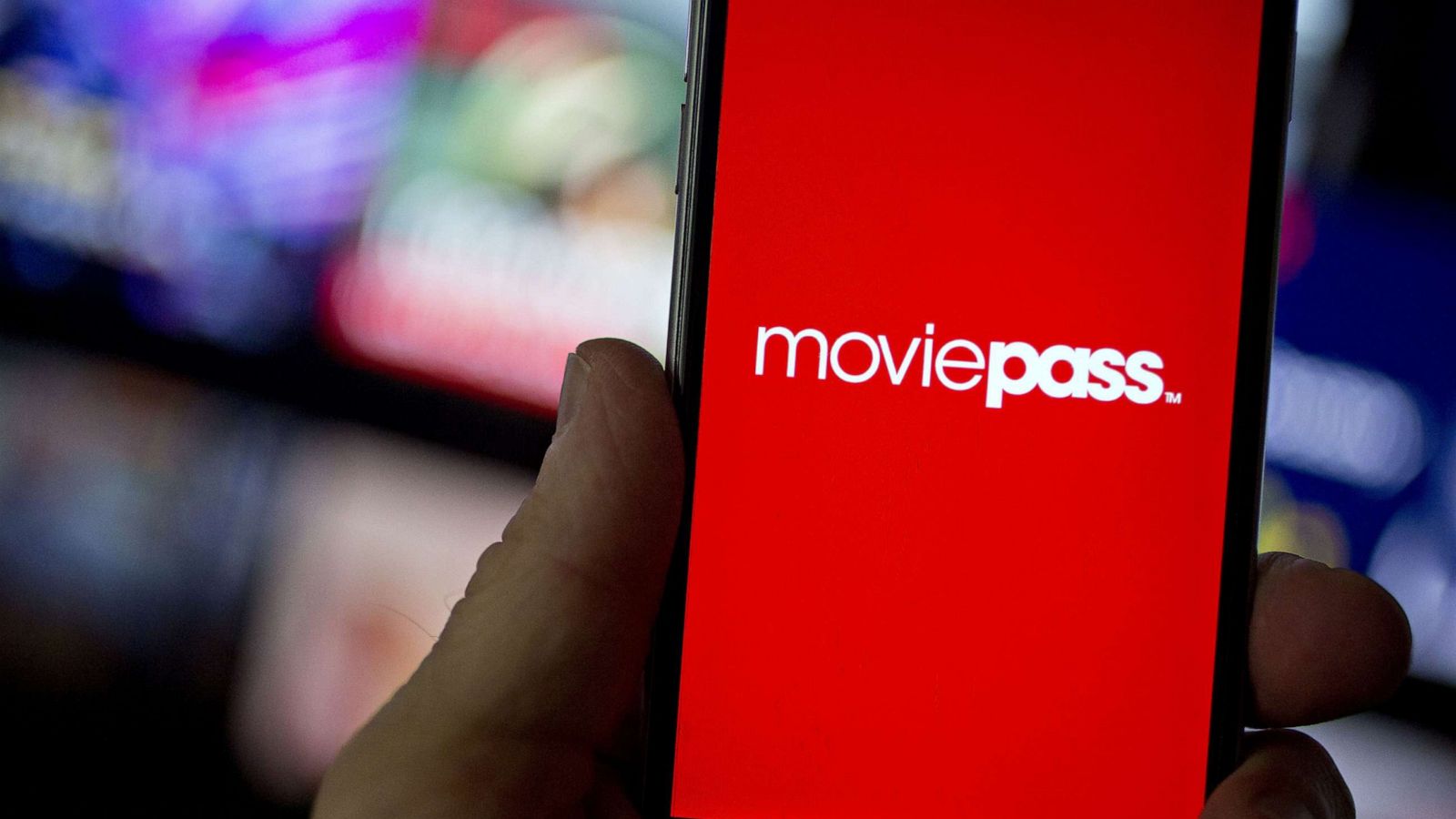 PHOTO: The MoviePass application is displayed in a photograph taken in Washington, D.C.