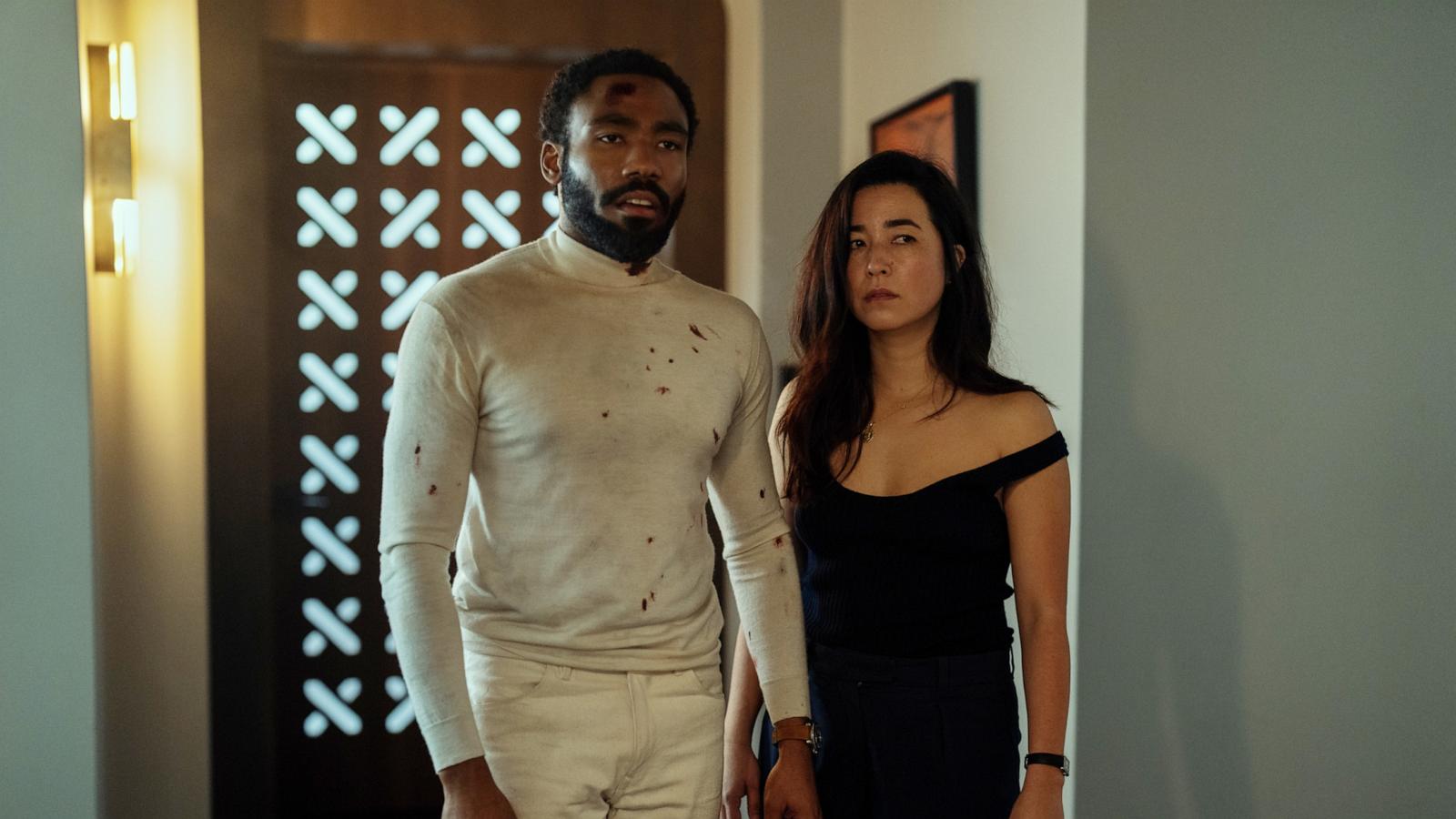 PHOTO: Donald Glover and Maya Erskine in a scene from "Mr. & Mrs. Smith."