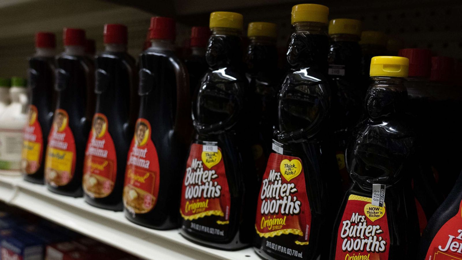 PHOTO: Mrs. Butterworth's products seen displayed on supermarket shelves, June 17, 2020.