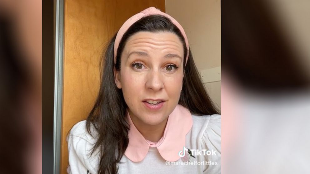 PHOTO: Educator Ms Rachel is seen in a video posted to her TikTok account.