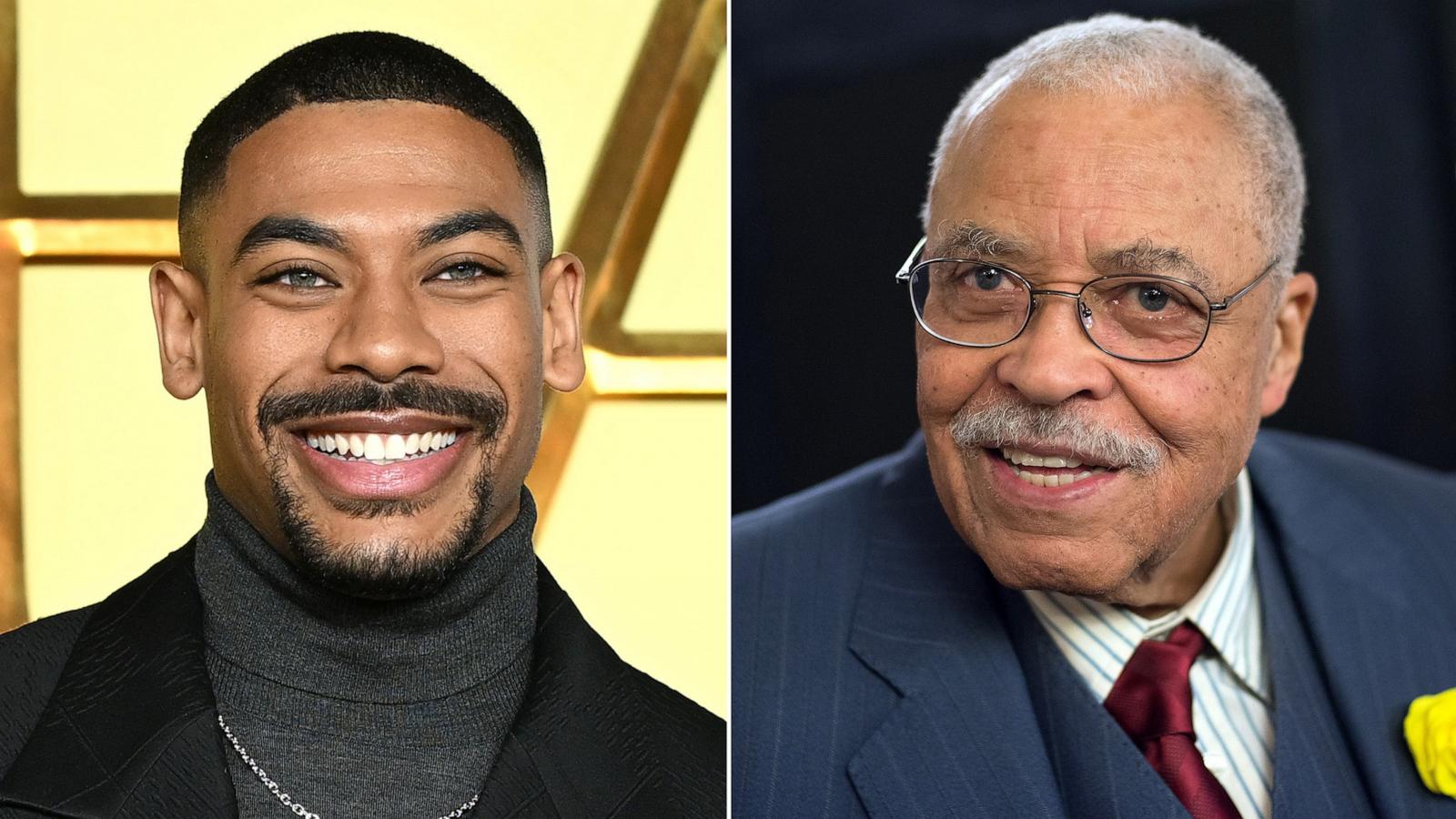 PHOTO: Aaron Pierre, left, and James Earl Jones.