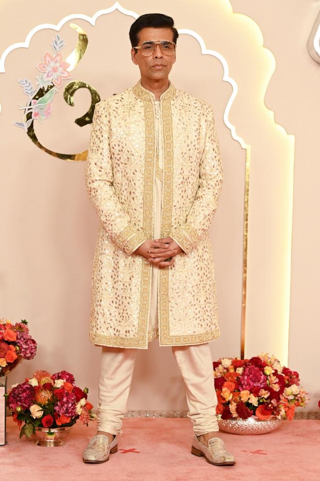 PHOTO: Bollywood film producer, director Karan Johar attends the wedding ceremony of billionaire tycoon and Chairman of Reliance Industries Mukesh Ambani's son Anant Ambani and Radhika Merchant in Mumbai, on July 12, 2024. 