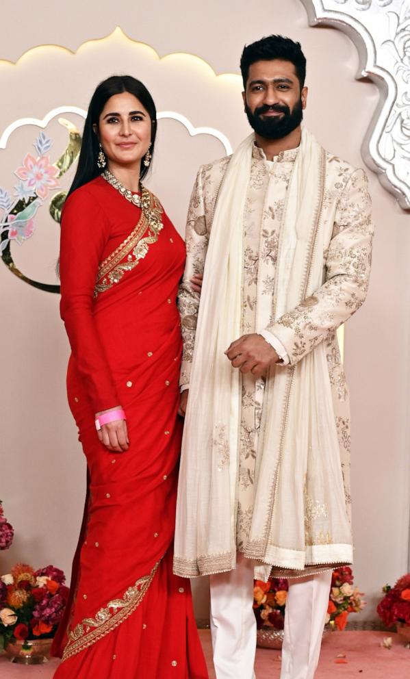 PHOTO: Indian actor Vicky Kaushal and wife Katrina Kaif attended the Wedding ceremony of Anant Ambani and Radhika Merchant at the Jio World Convention Centre, BKC, on July 12, 2024, in Mumbai, India.