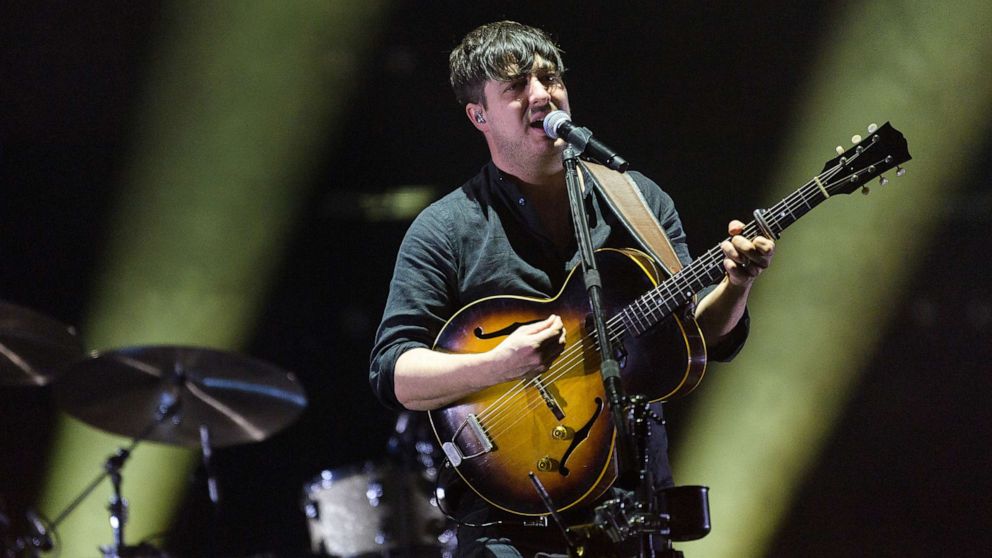 PHOTO: Marcus Mumford of Mumford & Sons performs onstage during day four at Okeechobee Music & Arts Festival at Sunshine Grove, March 8, 2020, in Okeechobee, Fla.