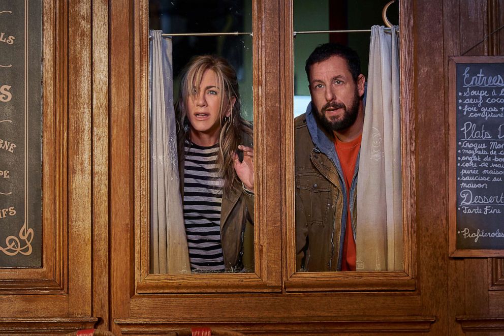 PHOTO: Jennifer Aniston, as Audrey Spitz, and Adam Sandler, as Nick Spitz, in "Murder Mystery 2."