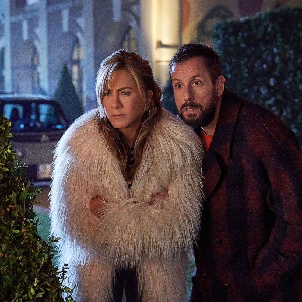 Jennifer Aniston and Adam Sandler seen in new images for Murder Mystery 2