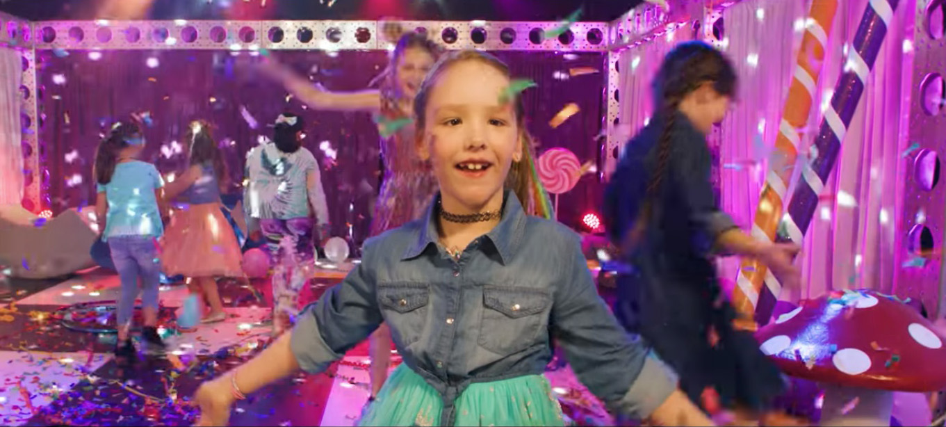 PHOTO: Ashlin Sanders, 7, danced to the Kidz Bop song "Best Time Ever" with friends and family. The music video she made was viewed by thousands on YouTube and social media.