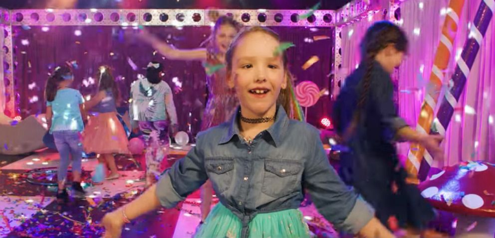 PHOTO: Ashlin Sanders, 7, danced to the Kidz Bop song "Best Time Ever" with friends and family. The music video she made was viewed by thousands on YouTube and social media.