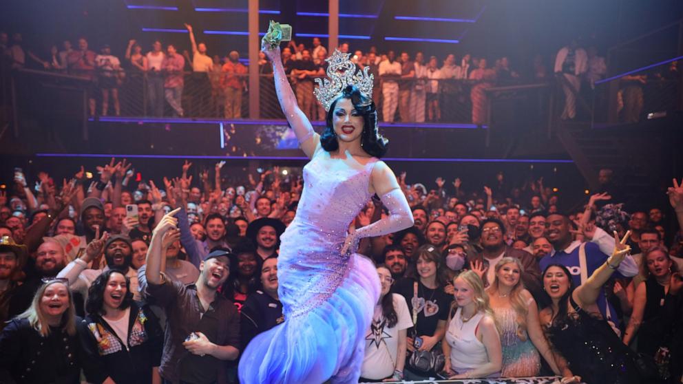 PHOTO: Myki Meeks performs during the RuPaul's Drag Race Season 18 Finale & Live Crowning at Marquee New York on April 17, 2026, in New York.