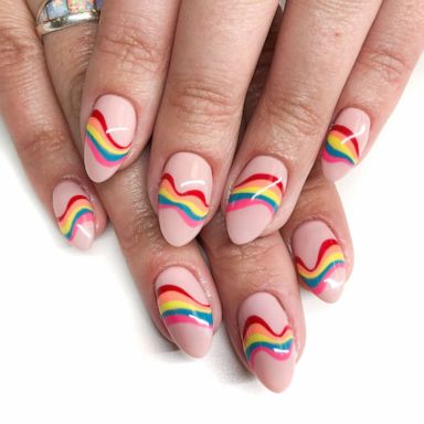 PHOTO: Celebrate Pride Month with this vibrant nail art idea.