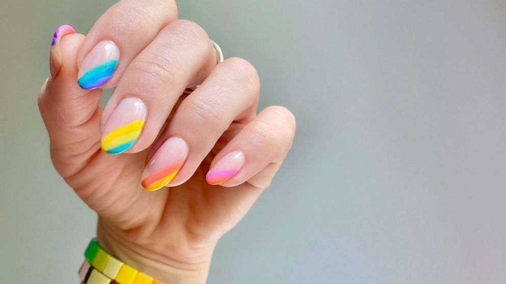 PHOTO: Celebrity manicurist Julie Kandalec breaks down how to get a Pride Month-inspired nail look.