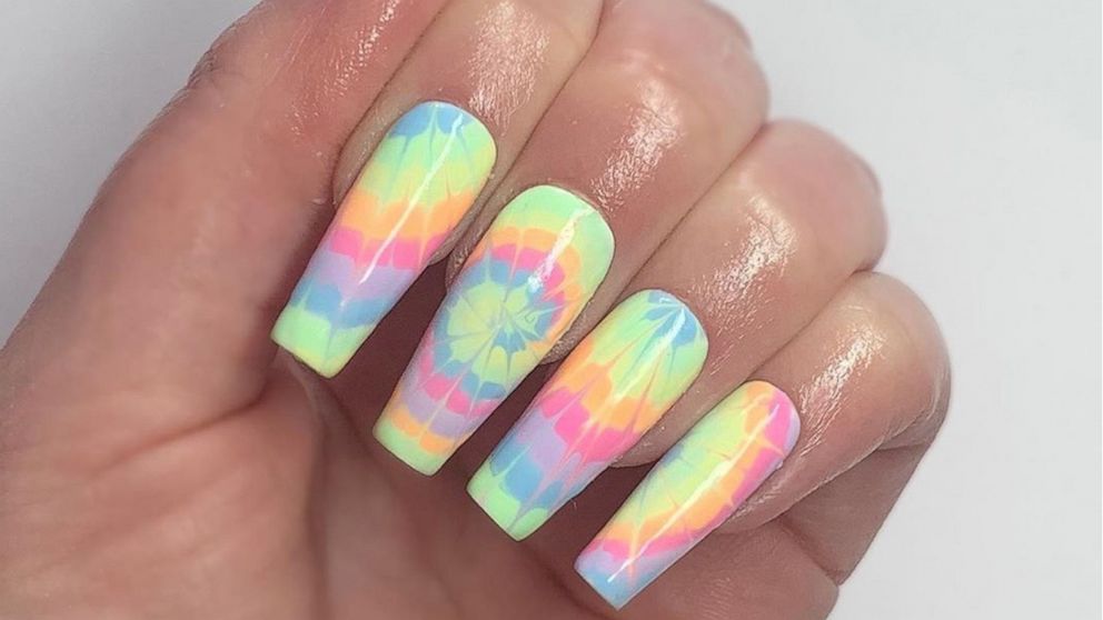 6. Tie-Dye Nail Designs with Toothpick - wide 3