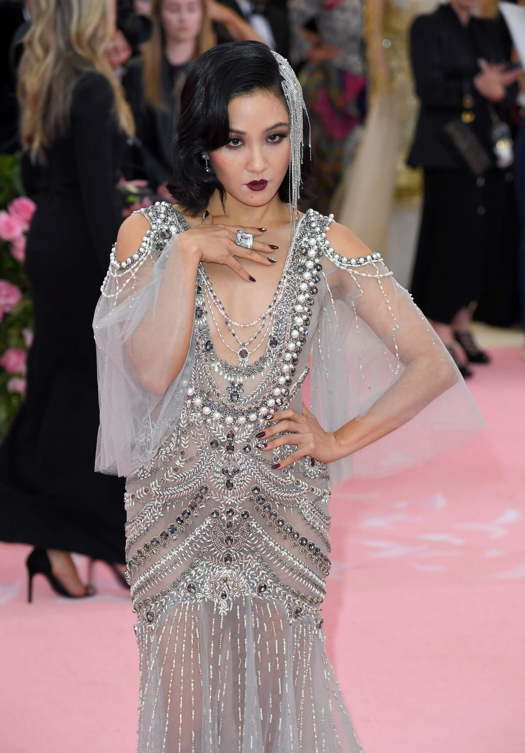 PHOTO: Constance Wu arrives for the 2019 Met Gala celebrating Camp: Notes on Fashion at The Metropolitan Museum of Art, May 06, 2019, in New York.