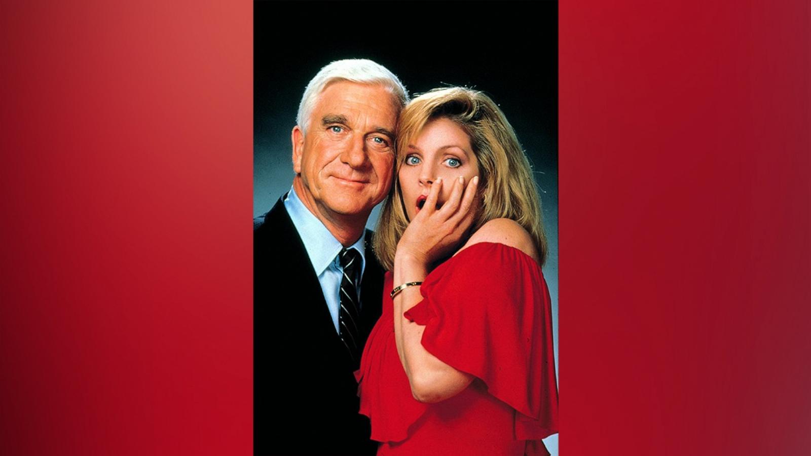 PHOTO: Leslie Nielsen and Priscilla Presley are show in a promo photo for the 1988 movie "The Naked Gun."