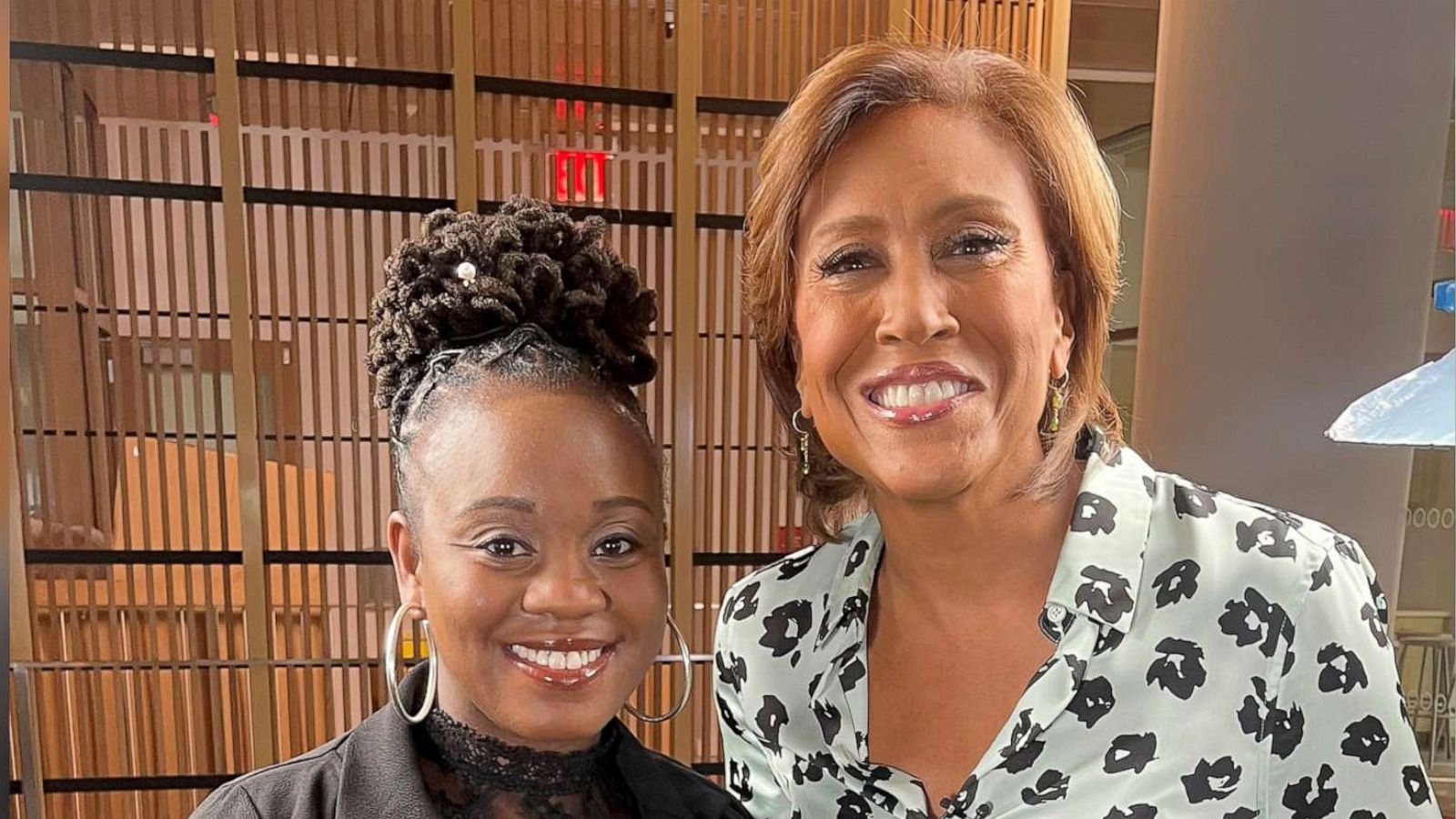 PHOTO: Naketa Younge poses for a photo with ABC's Robin Roberts. Younge went from homeless to a path of independence thanks to the support she received from Covenant House.