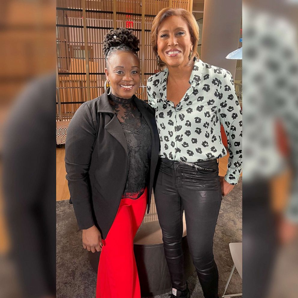 PHOTO: Naketa Younge poses for a photo with ABC's Robin Roberts. Younge went from homeless to a path of independence thanks to the support she received from Covenant House.