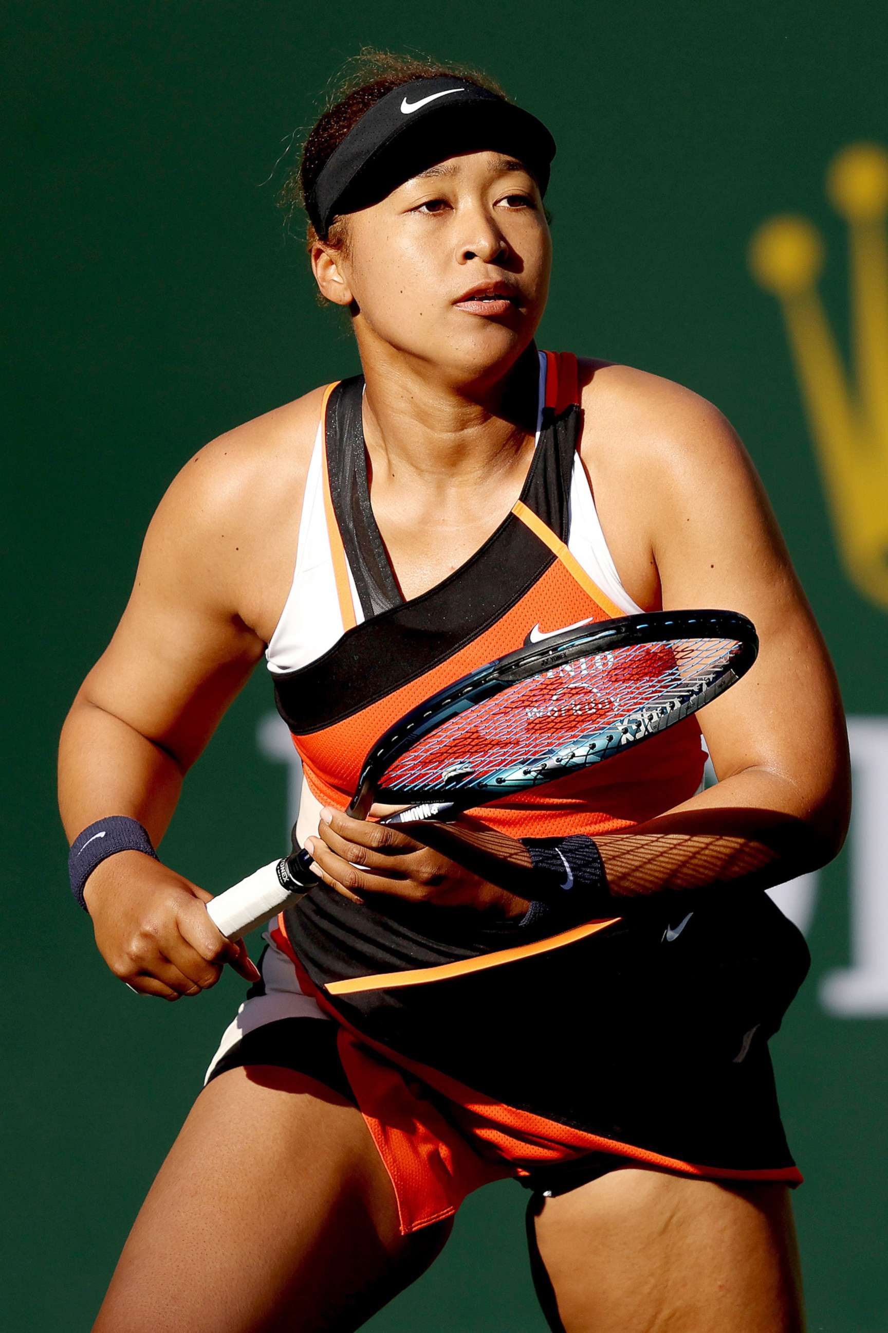 PHOTO: Naomi Osaka of Japan plays during the BNP Paribas Open in Indian Wells, Calif., March 10, 2022.