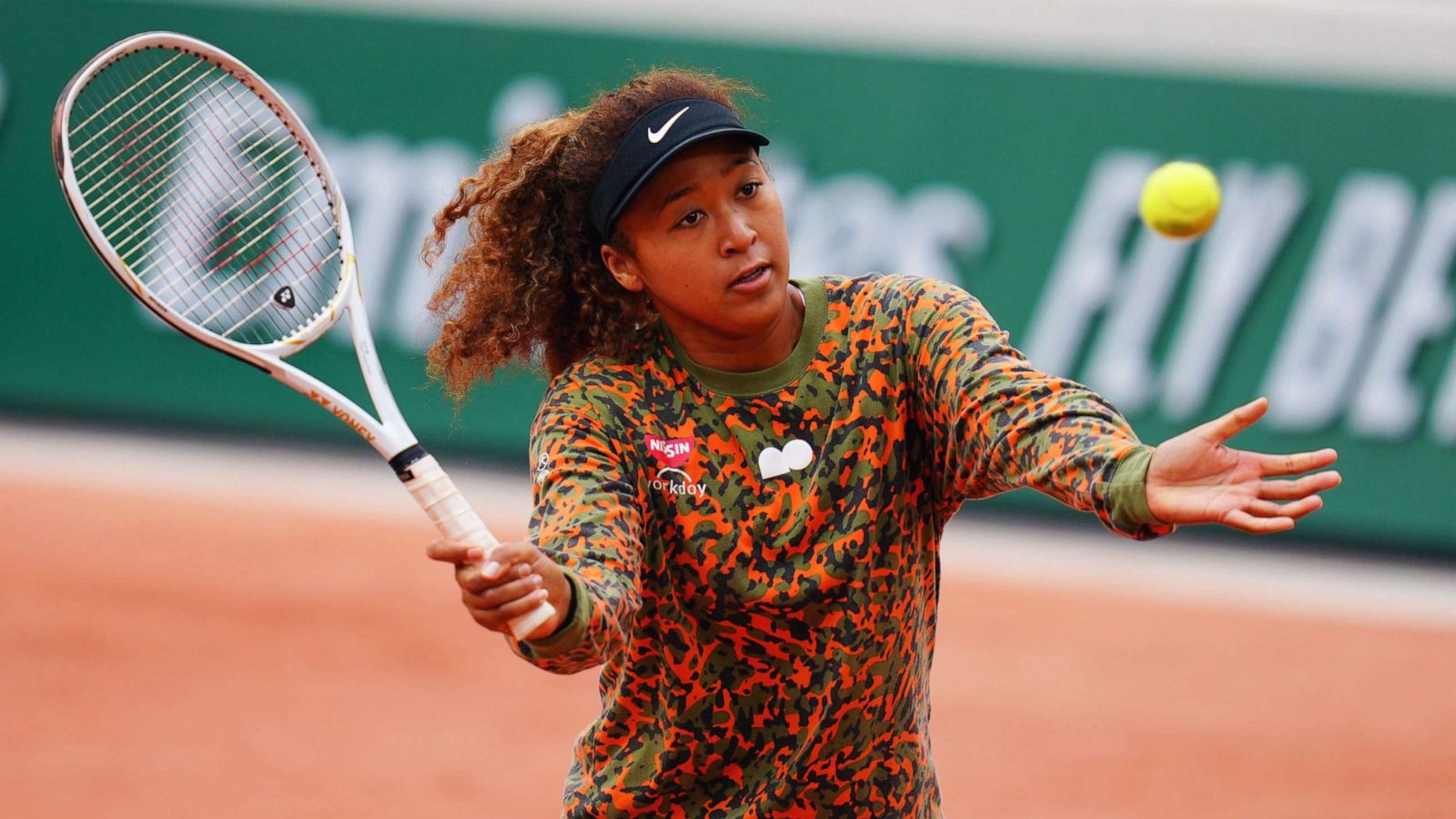 PHOTO: Naomi Osaka of Japan during practice French Open Tennis in Paris, May 26, 2021.