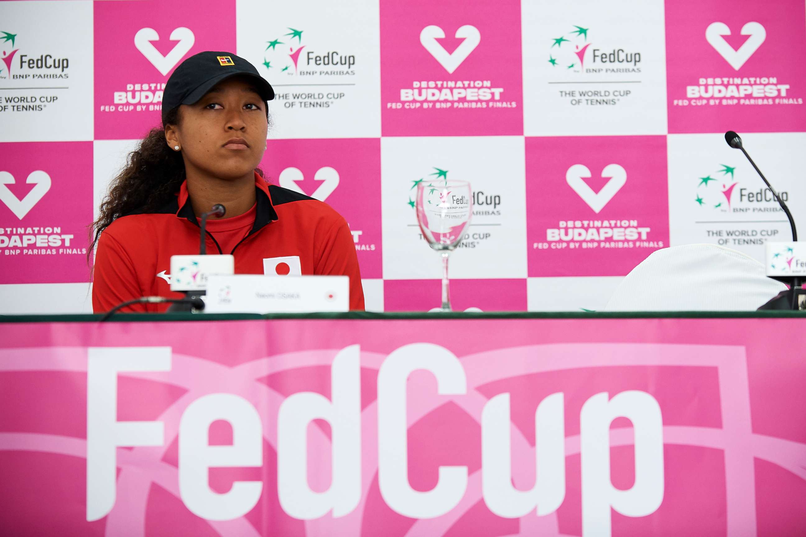 PHOTO: Naomi Osaka in this Feb. 7, 2020 file photo during the press conference at Centro de Tenis La Manga Club in Cartagena, Spain.