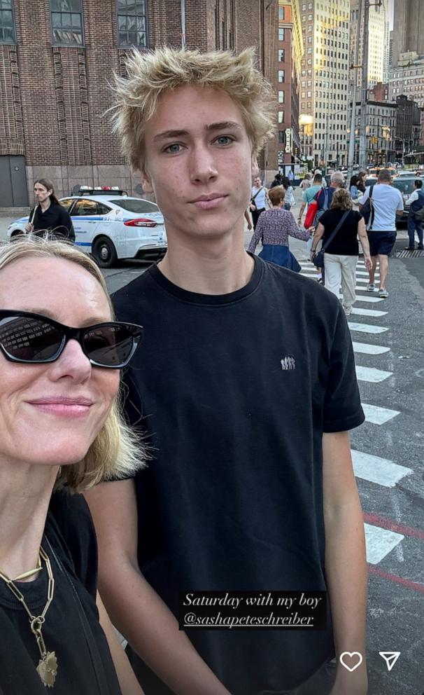 PHOTO: Naomi Watts shared a photo of her outing with son Sasha on her Instagram story.