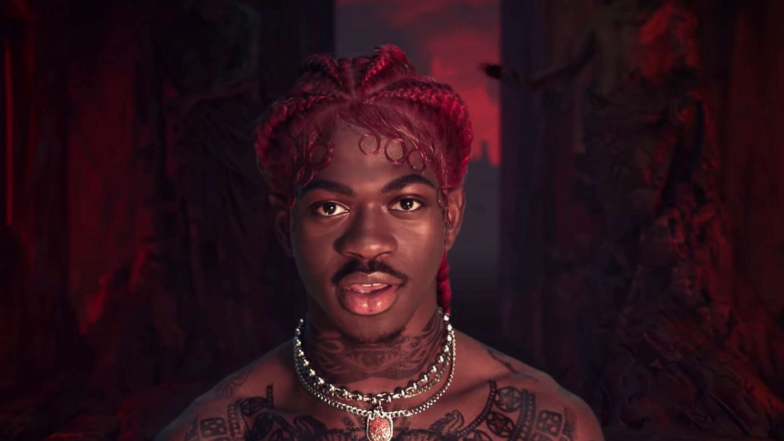 PHOTO: Lil Nas X in his music video for "MONTERO (Call Me By Your Name)," 2021.