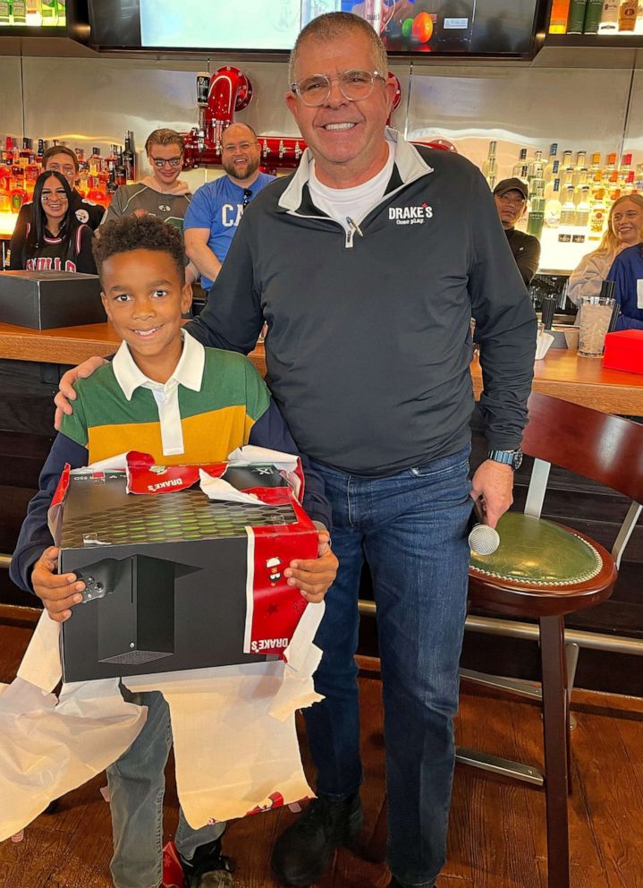 PHOTO: Nash was surprised with an Xbox console by Drake's staff at Drake's restaurant in the Leestown area of Lexington, Ky.