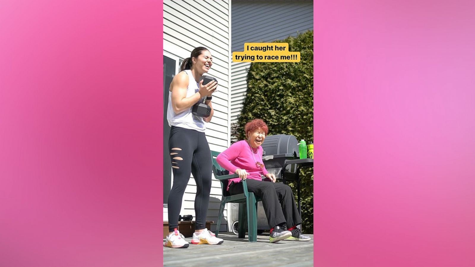 PHOTO: Natalie Allport, a CrossFit athlete from Ottawa, Canada, exercises with her 84-year-old grandmother daily.