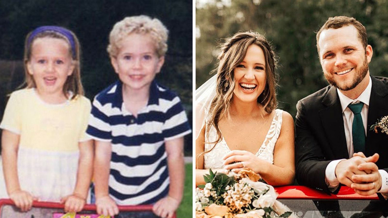 PHOTO: On their wedding day, Natalie Crowe and Austin Tatman recreated a photo they took when they were in preschool.