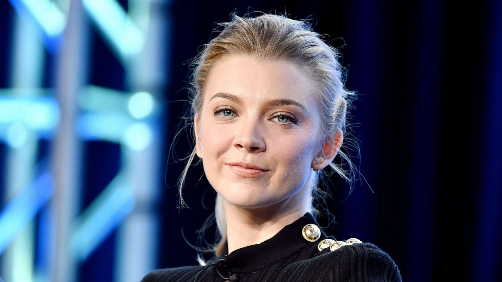 PHOTO: Natalie Dormer speaks during the 2020 Winter TCA press tour at the Langham Huntington, Pasadena, Jan. 13, 2020, in Pasadena, Calif.