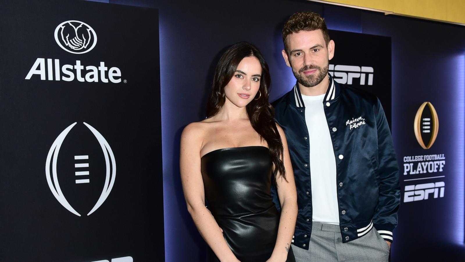 PHOTO: In this Jan. 7, 2023, file photo, Natalie Joy and Nick Viall attend an event in Los Angeles.