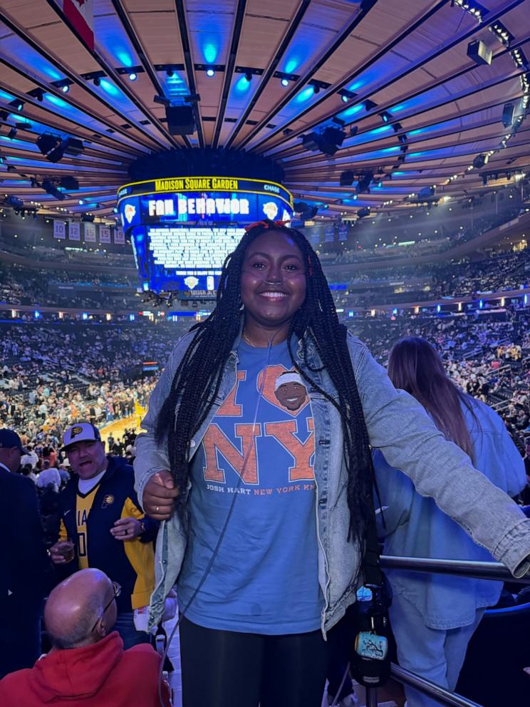 PHOTO: Natasha Allen at the NBA playoffs, one of her bucket list items.