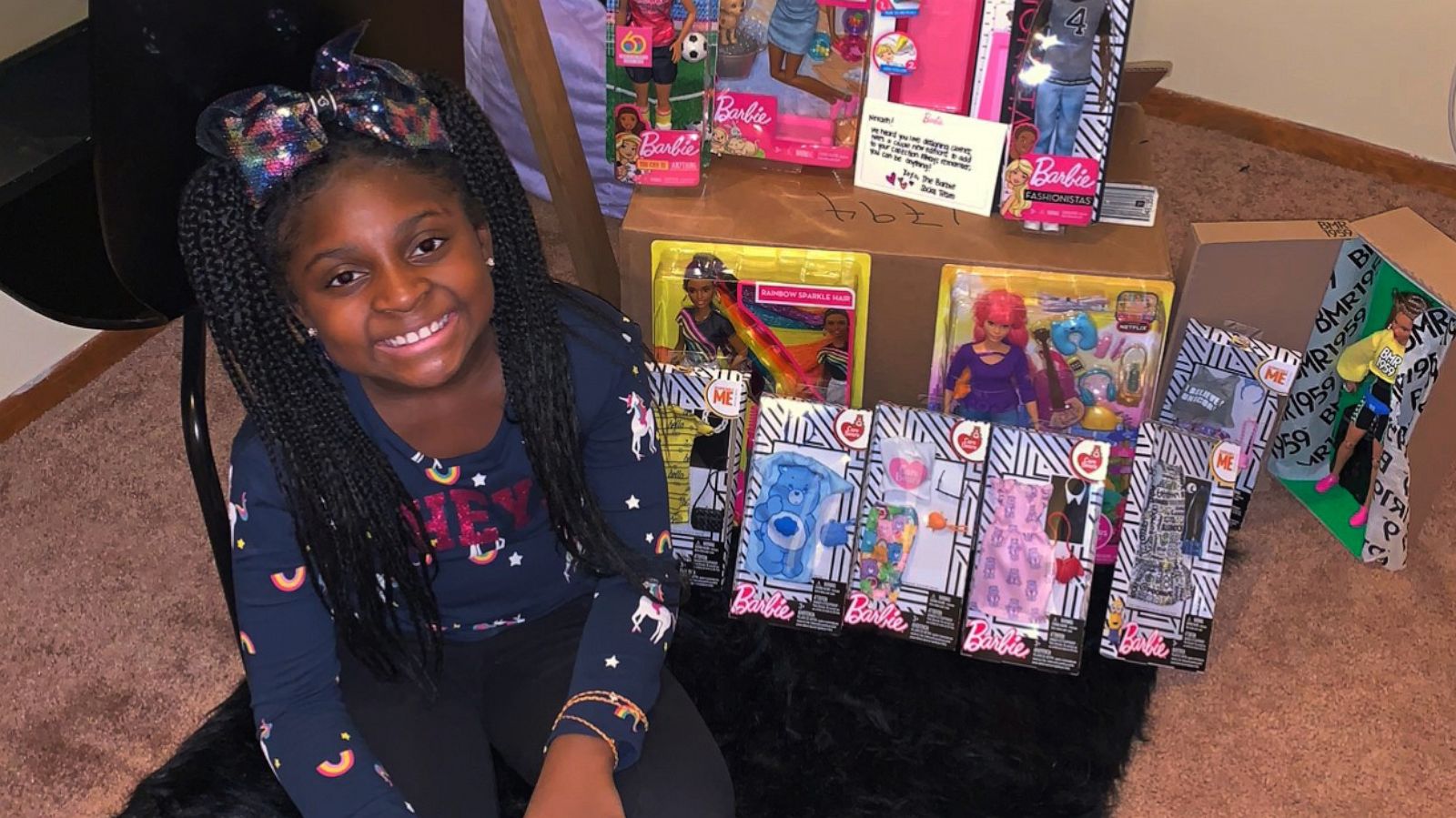 PHOTO: Nevaeh Woods, 9, of Macomb County, Mich., received a special surprise from Barbie after being noticed for her fashion designs.