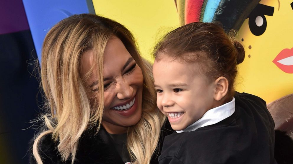 PHOTO: Naya Rivera and son Josey Hollis Dorsey arrive for the premiere of "The Lego Movie 2: The Second Part" in Westwood, Calif., Feb. 2, 2019.