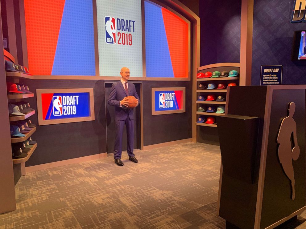 PHOTO: The NBA Experience allows you to get drafted to your favorite team and snap a photo with NBA Commissioner Adam Silver.