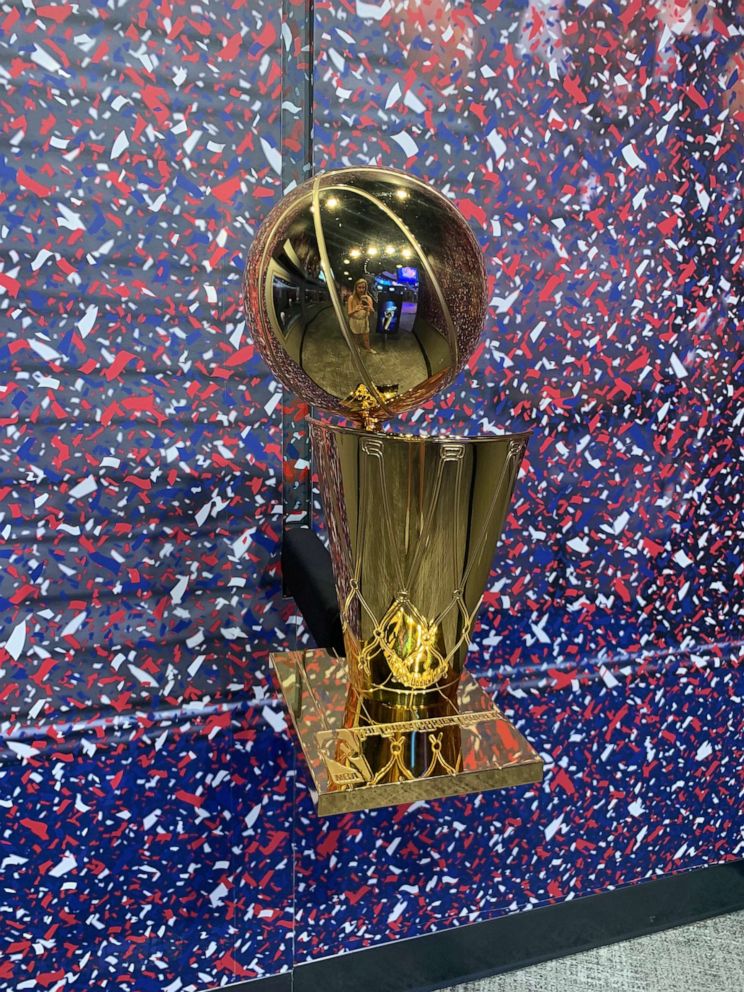 PHOTO: Visitors can feel like a champion and snap photos with a replica of the NBA Championship trophy.