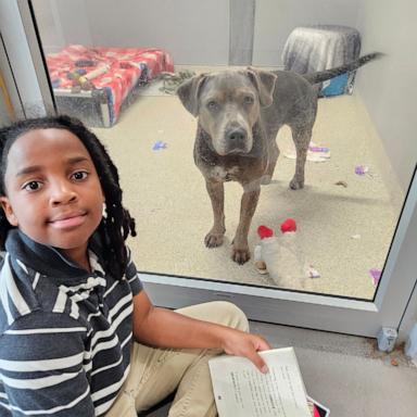 PHOTO: Nehemiah Turner, 11, was recently recognized for volunteering over 100 hours to read to animals at the Jacksonville Humane Society, in Jacksonville, Florida.