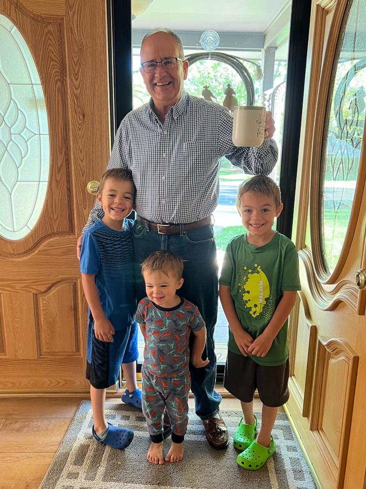 PHOTO: Neil Duggan poses with his three grandsons.