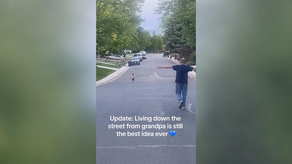 PHOTO: Jamie Stransky shared a video on Instagram of her 2-year-old son Walker running to hug his grandfather, Neil Duggan.