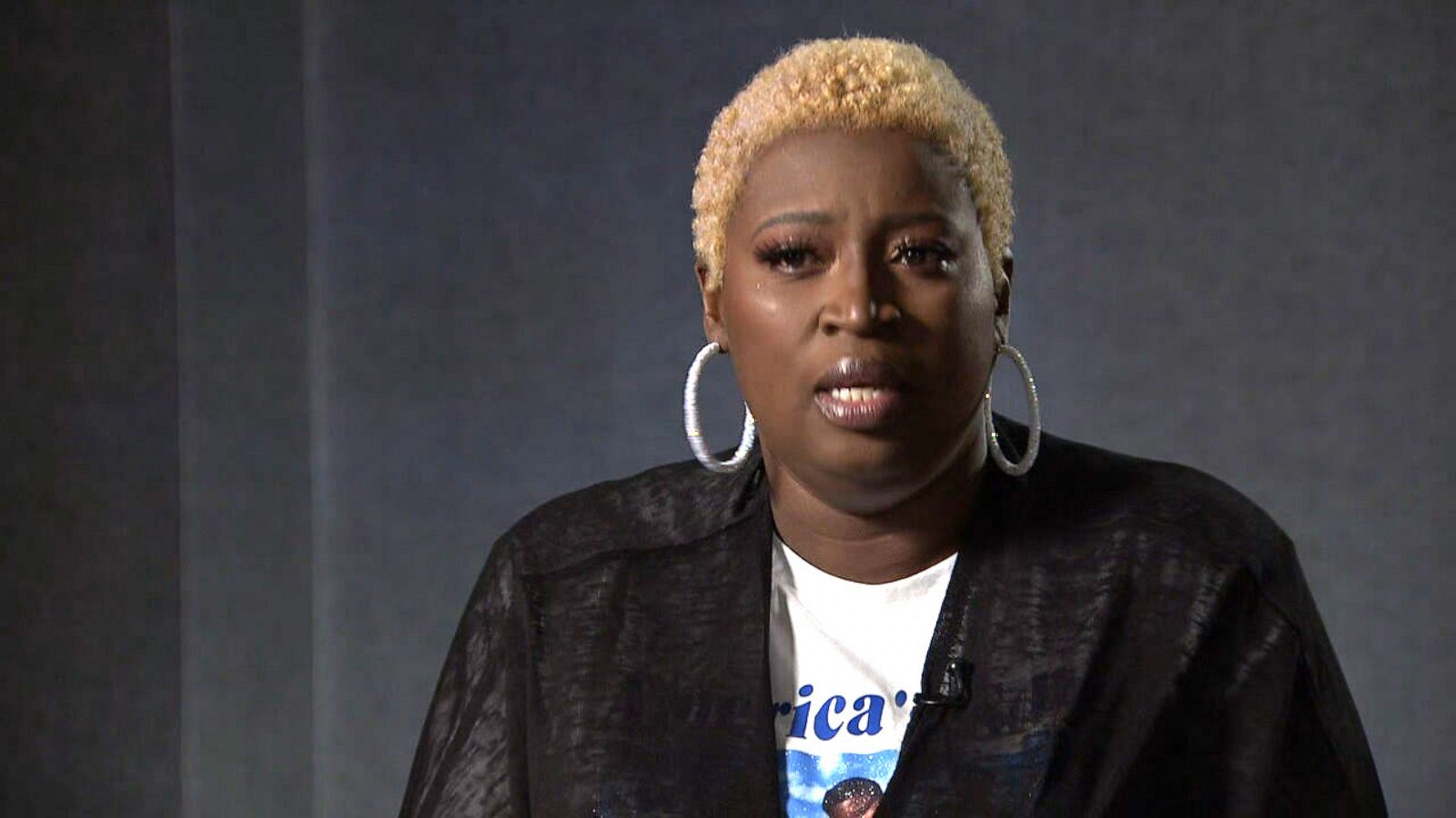 PHOTO: In this screen grab from video, Nekia Dodd, the mother of Tyre Sampson who was killed in an Orlando amusement park accident last month is shown during an interview with GMA.