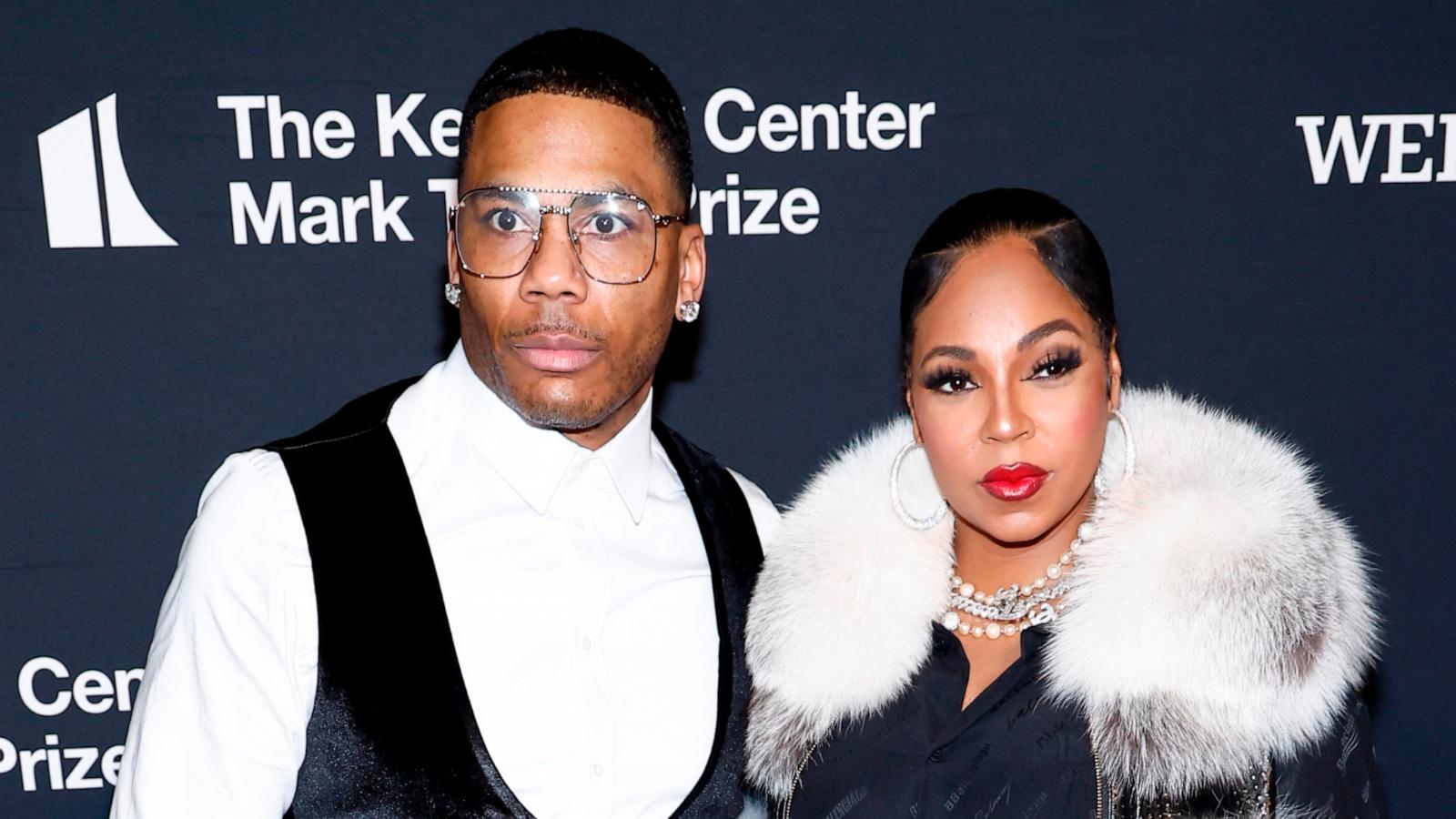 PHOTO: (L-R) Nelly and Ashanti attend the 25th Annual Mark Twain Prize For American Humor at The Kennedy Center on March 24, 2024 in Washington, DC.