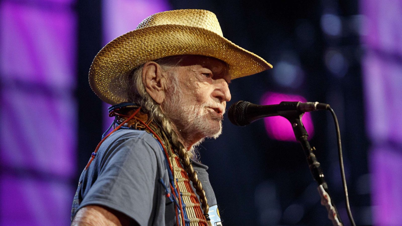 PHOTO: Musician Willie Nelson performs during the Farm Aid festival in East Troy, Wisc., Sept. 21, 2019.