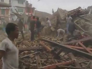 VIDEO: Earthquake in Nepal Leaves Hundreds Dead